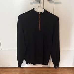 Brunello Cucinelli Cashmere black 1/4 zip sweater